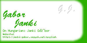 gabor janki business card